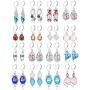 CASSIECA 16 Pairs Crystal Drop Dangle Earrings for Women Girls Cubic Zirconia Hoop Earrings Teardrop Vintage Earrings Jewelry Set for Women Christmas Gifts