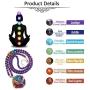 Top Plaza 7 Chakra Healing Crystal Natural Round Gemstone Pendant Necklace Tree of Life Copper Wire Wrapped Beads Necklaces Reiki Jewelry for Women