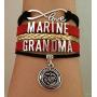 Kits Kiss Marine Corp Bracelet, Marine Bracelet, Marine Jewelry, USMC Bracelet, USMC Jewelry, Love Infinity Bracelet