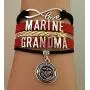 Kits Kiss Marine Corp Bracelet, Marine Bracelet, Marine Jewelry, USMC Bracelet, USMC Jewelry, Love Infinity Bracelet