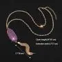 Wowanoo Tassel Necklaces for Women Long Pendant Chain Necklace Oval Stone Necklace Bohemian Sweater Jewelry Wowanoo Tassel Necklaces for Women Long Pendant Chain Necklace Oval Stone Necklace Bohemian Sweater Jewelry