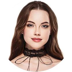 Lux Accessories Tan Blush Crochet Lace Faux Suede Wrap Long String Statement Choker Necklace
