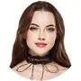 Lux Accessories Tan Blush Crochet Lace Faux Suede Wrap Long String Statement Choker Necklace Lux Accessories Tan Blush Crochet Lace Faux Suede Wrap Long String Statement Choker Necklace