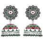 Aheli Beautiful Indian Oxidized Jhumki Earrings Set Bollywood Ethnic Wedding Wear Fashion Jewelry for Women Girls