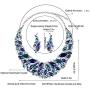 Hamer Bridal Link Prom Costume Jewelry Crystal Choker Pendant Bib Statement Chain Charm Necklace and Earrings Wedding Jewelry Sets for Brides