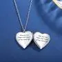 RLCCLR Love Heart Locket Necklace That Holds Pictures,Engraved I Love You to Infinity and Beyond
