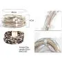 Leather Bracelet Leopard Multilayer Wrap Cuff Bracelet Punk Jewelry For Women Teen Girls Leather Bracelet Leopard Multilayer Wrap Cuff Bracelet Punk Jewelry For Women Teen Girls