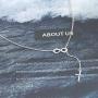 Olbye Cross Drop Necklace Silver Infinity Necklace Choker Everyday Necklace Jewelry for Women and Girls