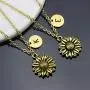 Joycuff Sunflower Necklaces for Women with Initial Charm Jewelry Gifts for Teen Girls Alphabet A to Z