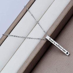 Zuo Bao Christian Gift Religious Jewelry Psalm 46:5 God is Within Her She Will Not Fall Bracelet Bible Verse Bracelet Gift for Godmother