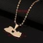 El Salvador Map Pendant Necklace for Women/Men Gold Color Jewelry Map of El Salvador Necklaces