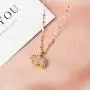 SWJEWEL Sunflower Necklace for Women 18k Gold Plated CZ Stainless Steel You are My Sunshine Girl Pendant Charm Necklace