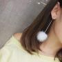 2 Pairs Faux Fur Cute Tassel Drop Dangle Earrings Set Sweet Winter Fashion Jewelry Fur Ball Pendients Drop Earrings for Women Girl Gift