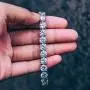 JINAO 1 Row AAA Gold Silver All Iced Out Tennis Bling Lab Simulated Diamond Bracelet JINAO 1 Row AAA Gold Silver All Iced Out Tennis Bling Lab Simulated Diamond Bracelet
