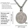 Pendant Sports Luke 1:37 Athletes Necklace Crafted in Stainless Steel and Presented in a Black Velvet Box. Baseball, Football, Hockey, Racing, Soccer, Basketball & Volleyball.