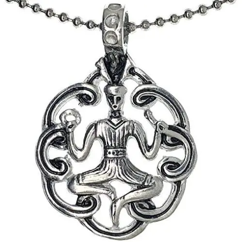 Medieval Norse Viking Gaulish Celts Celtiberians Jewelry Cernunnos Celtic Horned god Amulet Charm Silver pewter Mens pendant necklace for men w Silver Ball Chain Medieval Norse Viking Gaulish Celts Celtiberians Jewelry Cernunnos Celtic Horned god Amulet Charm Silver pewter Mens pendant necklace for men w Silver Ball Chain
