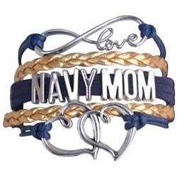Navy Mom Jewelry, Navy Mom Bracelet, Proud Navy Mom Charm Bracelet - Makes Perfect Mom Gifts