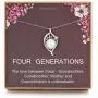 Four Generations Gift for Great Grandma - Sterling Silver Single Pearl Pendant Leaf Crystal CZ Generation Necklace for Great Grandmother, Mom Gift, Nana Gifts from Grandchildren, Mothers Day Jewelry Four Generations Gift for Great Grandma - Sterling Silver Single Pearl Pendant Leaf Crystal CZ Generation Necklace for Great Grandmother, Mom Gift, Nana Gifts from Grandchildren, Mothers Day Jewelry