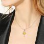 KINGWHYTE 925 Sterling Silver for Women Silver Jewelry Necklace 18+2'' Chain