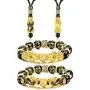 FIBO STEEL 4 Pcs Feng Shui Black Obsidian Wealth Bracelet Necklace Set for Men Women Good Lucky Nafu Necklaces Black Bead Bracelet Jewelry Adjustable FIBO STEEL 4 Pcs Feng Shui Black Obsidian Wealth Bracelet Necklace Set for Men Women Good Lucky Nafu Necklaces Black Bead Bracelet Jewelry Adjustable