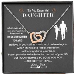 LOTUS-A Daughter Necklace from Dad - Daughter Gifts from Dad Father Daughter Gifts to My Daughter from Dad Christmas Daughter Gift Birthday Daughter Gift