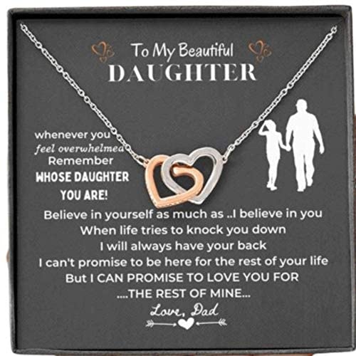 LOTUS-A Daughter Necklace from Dad - Daughter Gifts from Dad Father Daughter Gifts to My Daughter from Dad Christmas Daughter Gift Birthday Daughter Gift