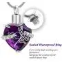 LYFML Heart Crystal Cremation Jewelry Urn Necklace for Ashes, Keepsake Pendant Made of Titanium Steel Support for Customization, Come with Filling Kit LYFML Heart Crystal Cremation Jewelry Urn Necklace for Ashes, Keepsake Pendant Made of Titanium Steel Support for Customization, Come with Filling Kit