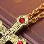 Religious Jesus Crucifix Jeweled Necklace - 18k Gold Plated Jeweled Virgin Mary Pectoral Cross Necklace Zircons Crystals Christian Church Golden Priest Crucifix Orthodox Jewelry Baptism Gift Religious Religious Jesus Crucifix Jeweled Necklace - 18k Gold Plated Jeweled Virgin Mary Pectoral Cross Necklace Zircons Crystals Christian Church Golden Priest Crucifix Orthodox Jewelry Baptism Gift Religious