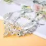 LOYALLOOK Crystal Bridal Jewelry Set for Women Rhinestone Necklace Earrings Bracelet Wedding Bridesmaid Gifts fit with Wedding Dress