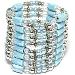 AnsonsImages 37'' Inches Long Magnetic Wrap Necklace Choker Bracelet Anklet Lariat Baby Blue