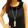 Duel On Jewel Statement Turkish Pakistani Gold Plated Stylish Pendant Necklace in Crystals Zircon Beads Pearls Gift for Her