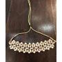 Saissa Kundan Pearl Choker Indian Necklace Earrings Jewelry Set for Girls and Women