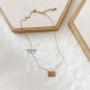 Obidos 14K Gold Plated Star Necklace | Gold Necklaces for Women | Square Pendant Necklace