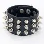 2Pcs Punk Leather Spike Studded Bracelet Set Rivet Biker Strap Leather Cuff Wrap Bangle Bracelet Wide Snap Button Bracelets for Unisex 2Pcs Punk Leather Spike Studded Bracelet Set Rivet Biker Strap Leather Cuff Wrap Bangle Bracelet Wide Snap Button Bracelets for Unisex