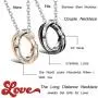 LOYALLOOK Couple Pendant Necklace Gift for Men Women His & Hers Matching Set Jewelry Stainless Steel Couples Distance Bracelets Chain Lover Gift, 4PCS