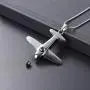 memorial jewelry Birthstone Personalized Airplane Mens Cremation Ashes Jewelry Initial Necklace memorial jewelry Birthstone Personalized Airplane Mens Cremation Ashes Jewelry Initial Necklace