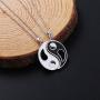 S925 Sterling Silver Best Friend Necklaces Heart 2 Piece Gifts Women Teen Girls Friendship BFF Pendant Necklace Set
