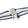 Nautical Anchor Charm Earrings & Bracelet for Women, Navy Rudder Anchor Braided Weave Leather Rope Infinity Love Bracelet