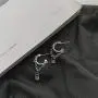 Unique Simulated Miniature Chain Necklace Shape Drop Stud Earring Lifelike Lock Necklace Dangle Earrings for Women Girls Teens Friendship Anniversary Party Hypoallergenic Decoration Jewelry Gifts