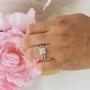 Dazzlingrock Collection 1.80 Carat (ctw) Round Cubic Zirconia CZ Bridal Halo Engagement Ring Set (Center Stone Size is 5mm), 10K Gold