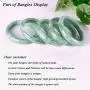 Jade Bangle Bracelet for Women Retro Chinese Style Natural Green Jade Bangle (2.08-2.56In) G001