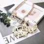 sailimue Queen Pendant Curb Chain Necklace with Oversize Statement Bamboo Hoop Earring Set for Women Gold Plated Color Punk Style Hip Hop Rapper sailimue Queen Pendant Curb Chain Necklace with Oversize Statement Bamboo Hoop Earring Set for Women Gold Plated Color Punk Style Hip Hop Rapper