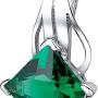 Simulated Emerald Princess Cut Pendant Sterling Silver 2.00 Carats