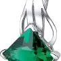 Simulated Emerald Princess Cut Pendant Sterling Silver 2.00 Carats Simulated Emerald Princess Cut Pendant Sterling Silver 2.00 Carats