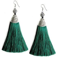 Me&Hz Women Girls Tassel Dangle Earrings Long Fringe Drop Silver Boho Ethnic Earring with Tassels