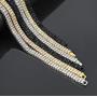 HH Bling Empire Iced Out Baguette Diamond Tennis Chain for Men Silver Gold Plated 16 18 20 24 30 Inches