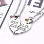 starchenie BFF Best Friend Necklaces for 2/3/4 Girls Fashion Rhinestone Crystal Puzzle Couples Friendship Pendant Necklaces