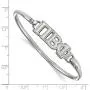 Solid 925 Sterling Silver Pi Beta Phi Small Hook and Clasp Bangle Bracelet Solid 925 Sterling Silver Pi Beta Phi Small Hook and Clasp Bangle Bracelet