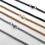 Classic Cross Pendant Mens Necklaces for Mens Women 16 18 20 22 24 Inches 316L Stainless Steel Chain Gold/Silver/Black Tone