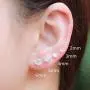 TTVOVO 925 Sterling Silver Stud Earrings Princess Cut Cubic Zirconia Sparkling Simulated CZ Diamond Earrings for Women Men Round 4 Prong Ear Studs Piercing Earrings Hypoallergenic Jewelry Gifts, 4MM